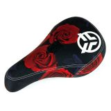 Sillín Federal LOGO ROSE negro/rojo pivotante