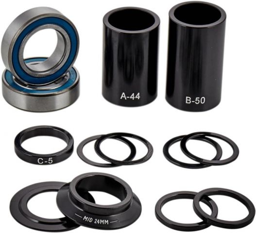 Eclat Mid CNC BMX Eje De Pedalier (24mm - Negro)