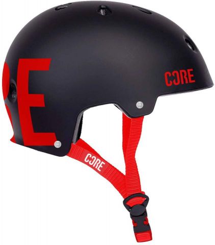 CORE Street Casco (XS-S, Negro/Rojo)