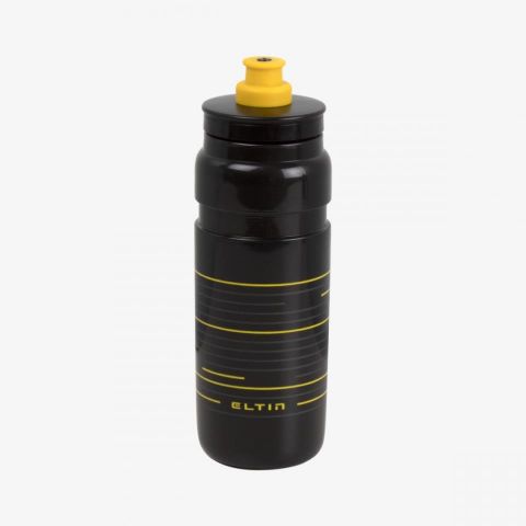 Bidón de ciclismo Pro 750ml negro y amarillo